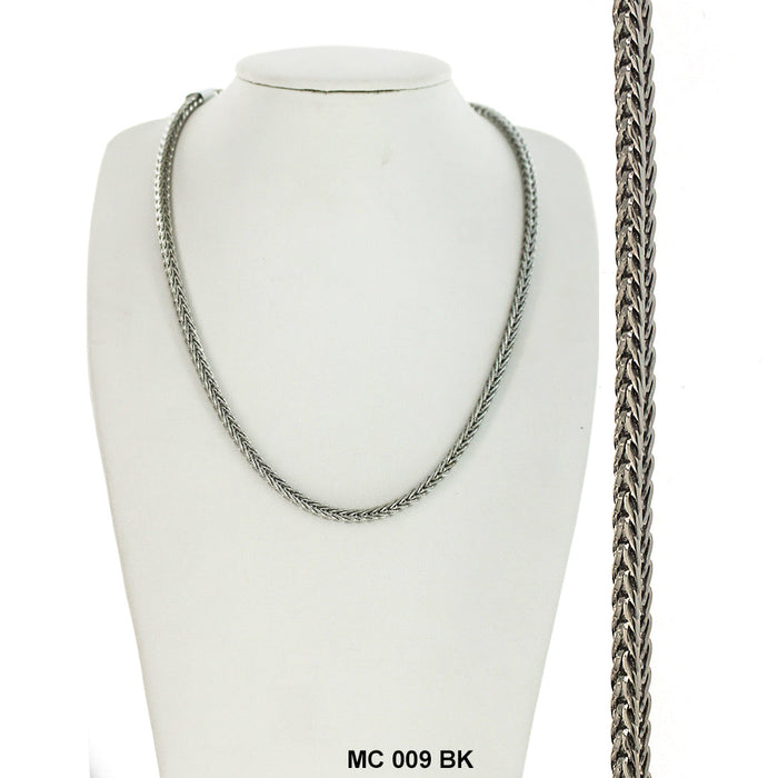4 MM Square Fashion Chain MC 009 BK - ChainsOnly