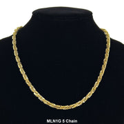 5 MM Milano Same Links Chain MLN1G 5 - ChainsOnly