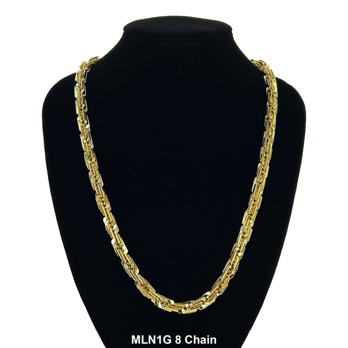 8 MM Milano Same Links Chain MLN1G 8 - ChainsOnly