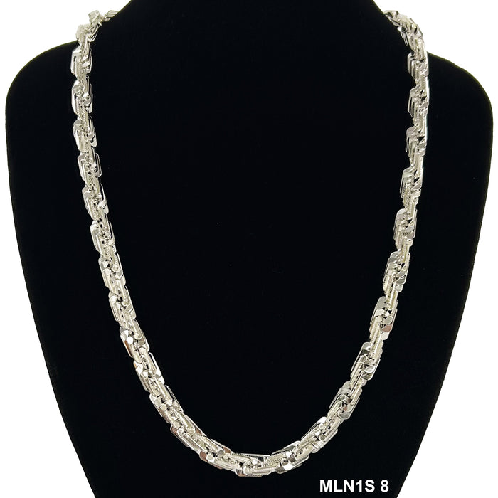 8 MM Milano Same Links Chain MLN1S 8 - ChainsOnly
