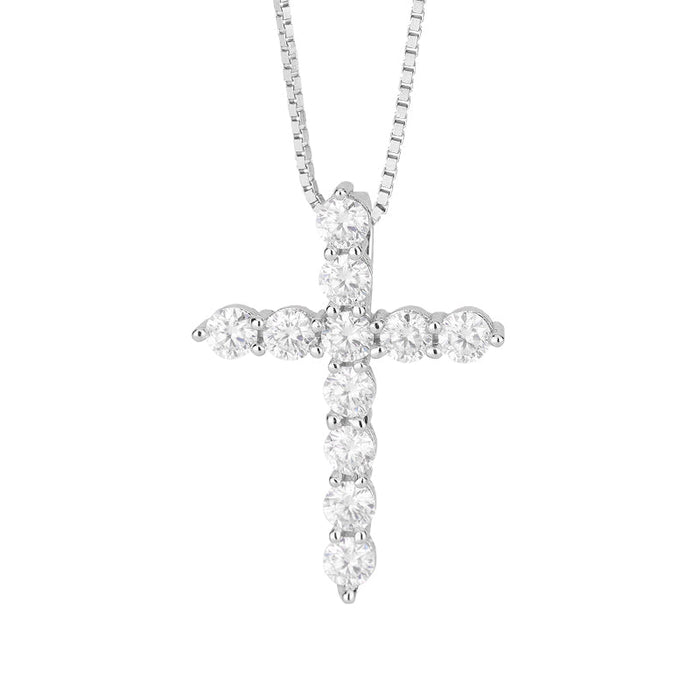 925 Sterling Cross Pendant With Chain MOS925 N3 - ChainsOnly