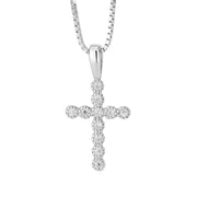 925 Sterling Cross Pendant With Chain MOS925 N5 - ChainsOnly