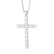 925 Sterling Cross Pendant With Chain MOS925 N6 - ChainsOnly