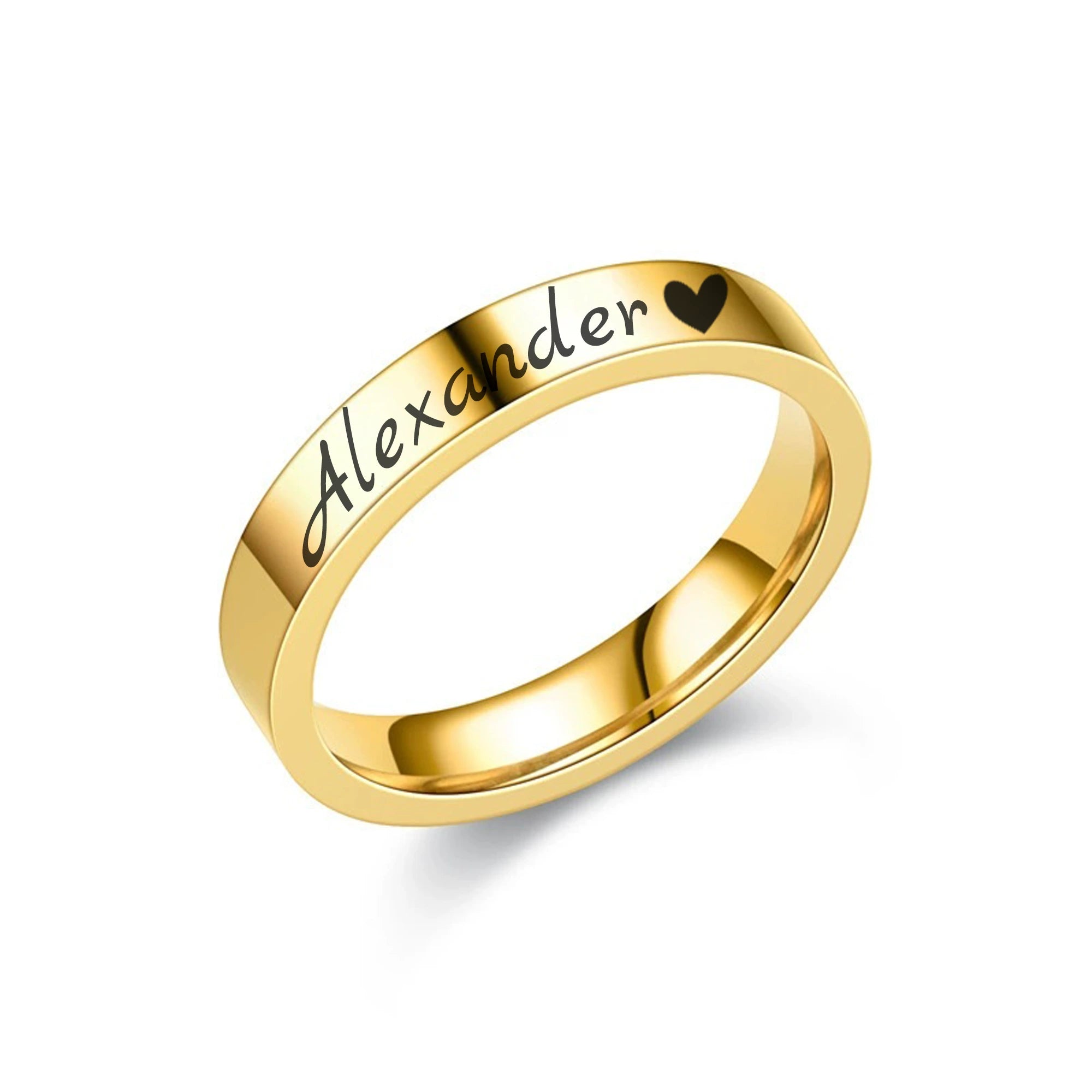 Personalized Stacking Rings with Name, Perfect for Couples