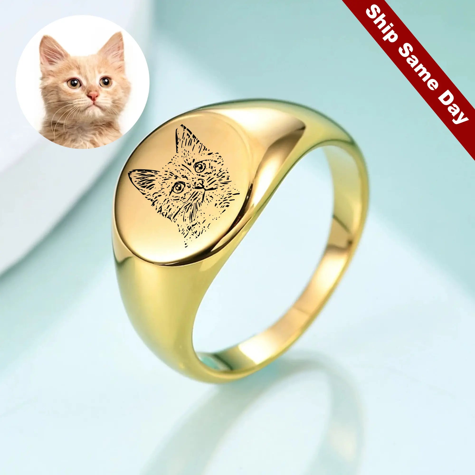 Cat lover rings, Pet memorial rings, Paw print rings, Unique pet gifts