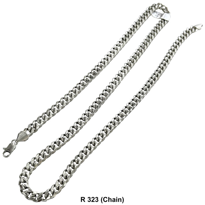 8 MM Miami Cuban Thick Lock Chain MC 323 R - ChainsOnly