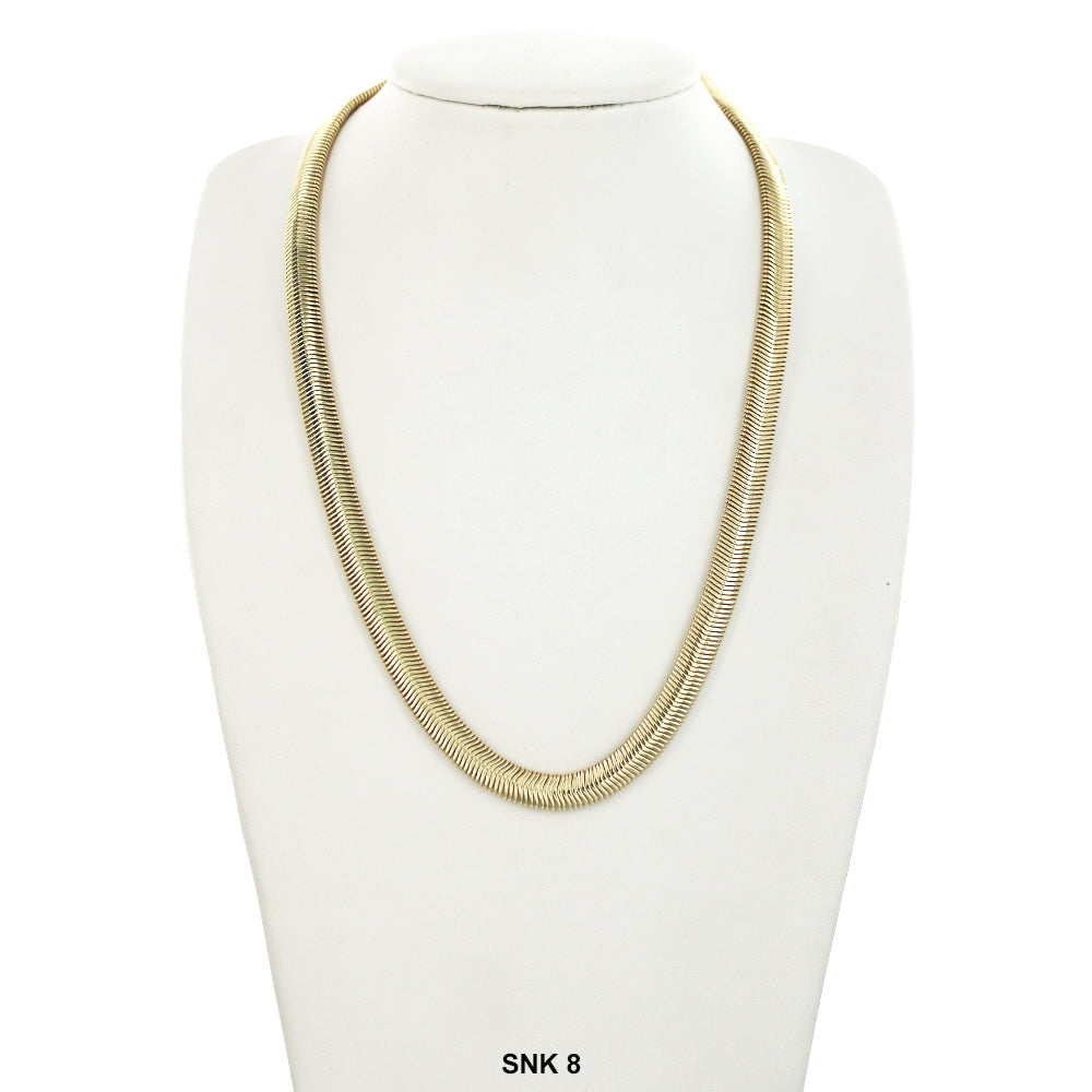 8 MM Snake Chocker Chain SNK 8 16" - ChainsOnly
