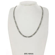 5 MM Figaro Stainless Steel Chain STC 1016 S - ChainsOnly
