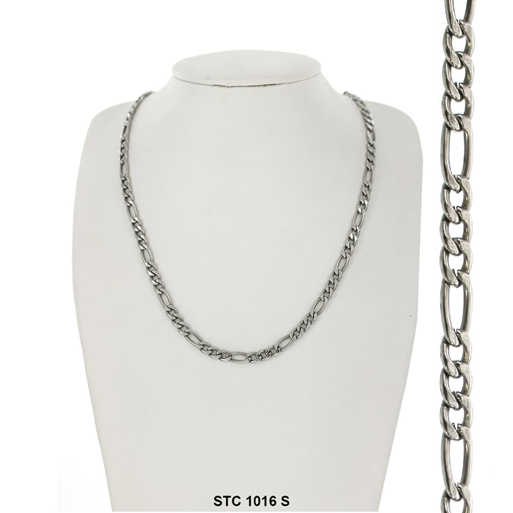 5 MM Figaro Stainless Steel Chain STC 1016 S - ChainsOnly