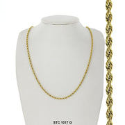 3 MM Rope Stainless Steel Chain STC 1017 G - ChainsOnly