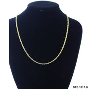 3 MM Rope Stainless Steel Chain STC 1017 G - ChainsOnly