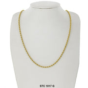 3 MM Rope Stainless Steel Chain STC 1017 G - ChainsOnly