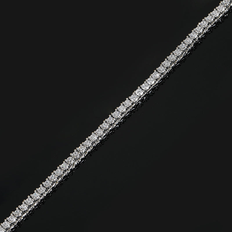 6 MM Micro Pave Tennis Necklace YN675M02 RW - ChainsOnly