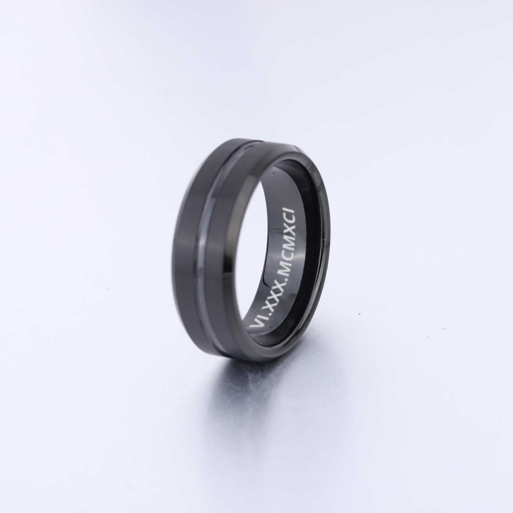 silver wedding band, tungsten ring for women