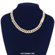 11 MM Micro CZ Stones Chain YN1103M03 GW - ChainsOnly