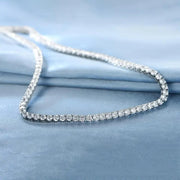 5 MM Micro Pave Tennis Necklace YN550M03 RW - ChainsOnly