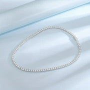 5 MM Micro Pave Tennis Necklace YN550M03 RW - ChainsOnly