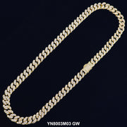 9 MM Micro CZ Stones Chain YN9003M03 GW - ChainsOnly