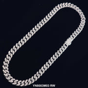 9 MM Micro CZ Stones Chain YN9003M03 RW - ChainsOnly