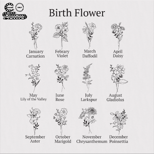 Personalized Birth Flower Water Bottle