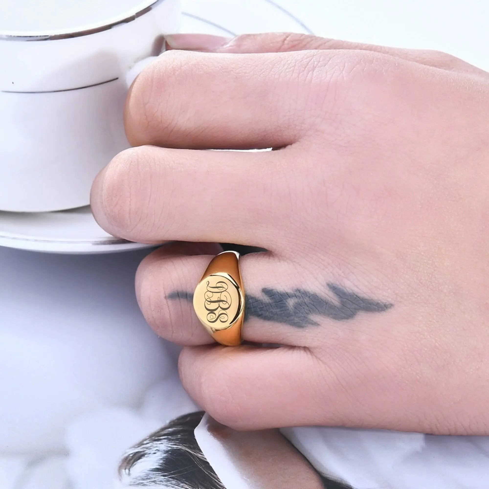  gold ring, gold statement ring