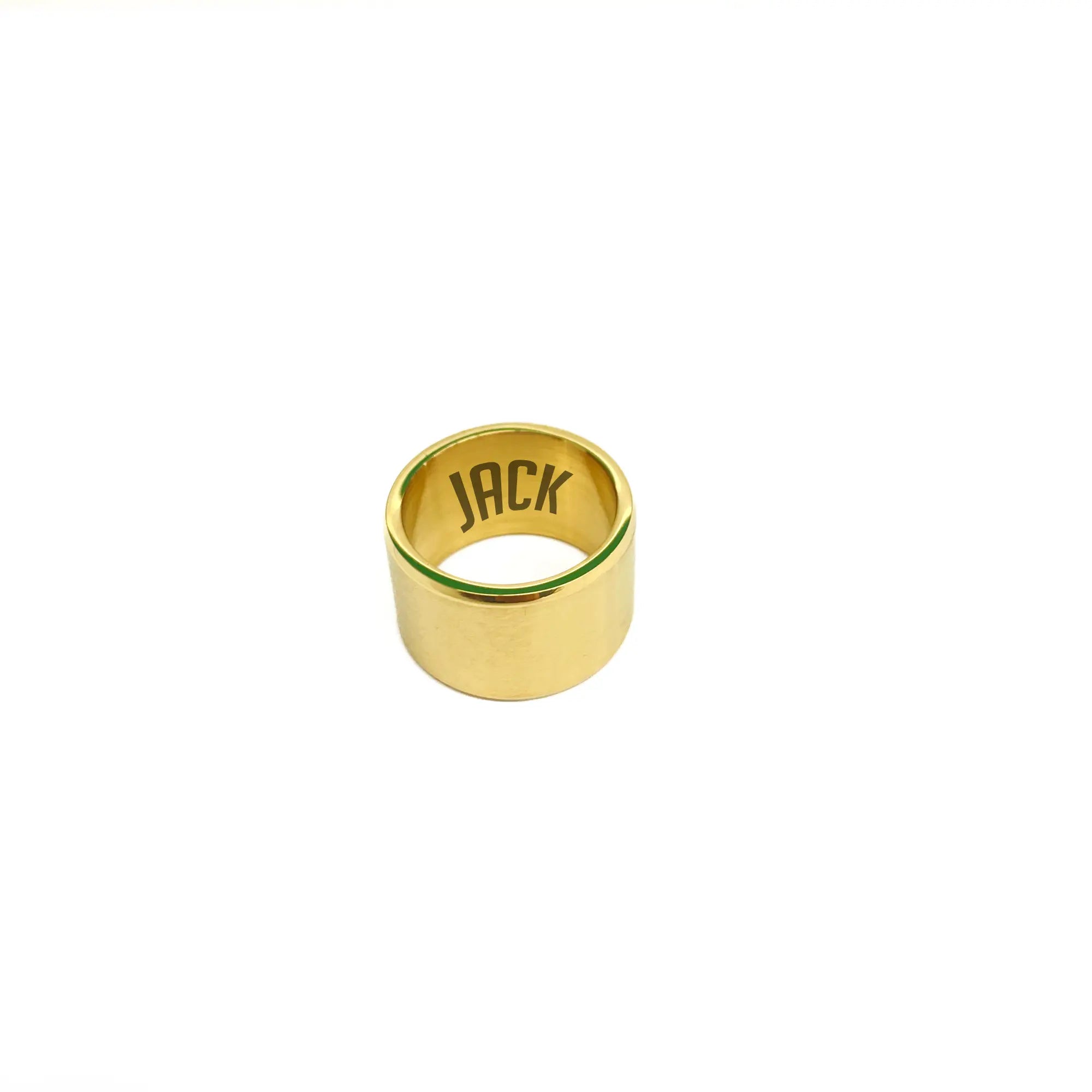 Engraved Gold Mens Wedding Ring
