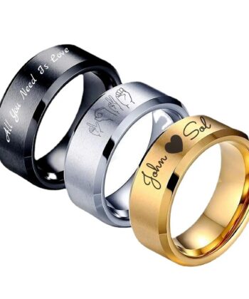 171_1 Promise Ring for Him,asl gifts,asl jewelry,asl ring,couple ring set,custom name ring,engraved ring,gift for boyfriend,gift for girlfriend,his and hers rings,initial ring,sign language gift,stackable name rings