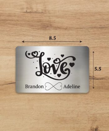 Calendar Card,Couple Name Card,Custom Photo Card,Gift For Him,Personalized Gift,Valentine Day Gift,anniversary gift,couples gift,gift for boyfriend,gift for girlfriend,gift for husband,gift for wife,metal wallet card