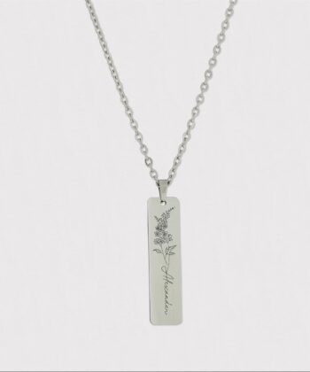 birth flower bouquet necklace