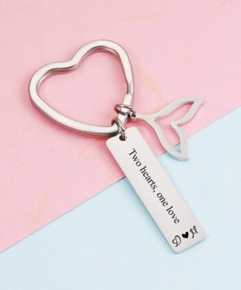 Custom thin Bar Keychain, Personalized Keychain bar