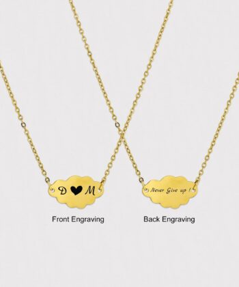 gold cloud necklace, Caitlyn minimalist