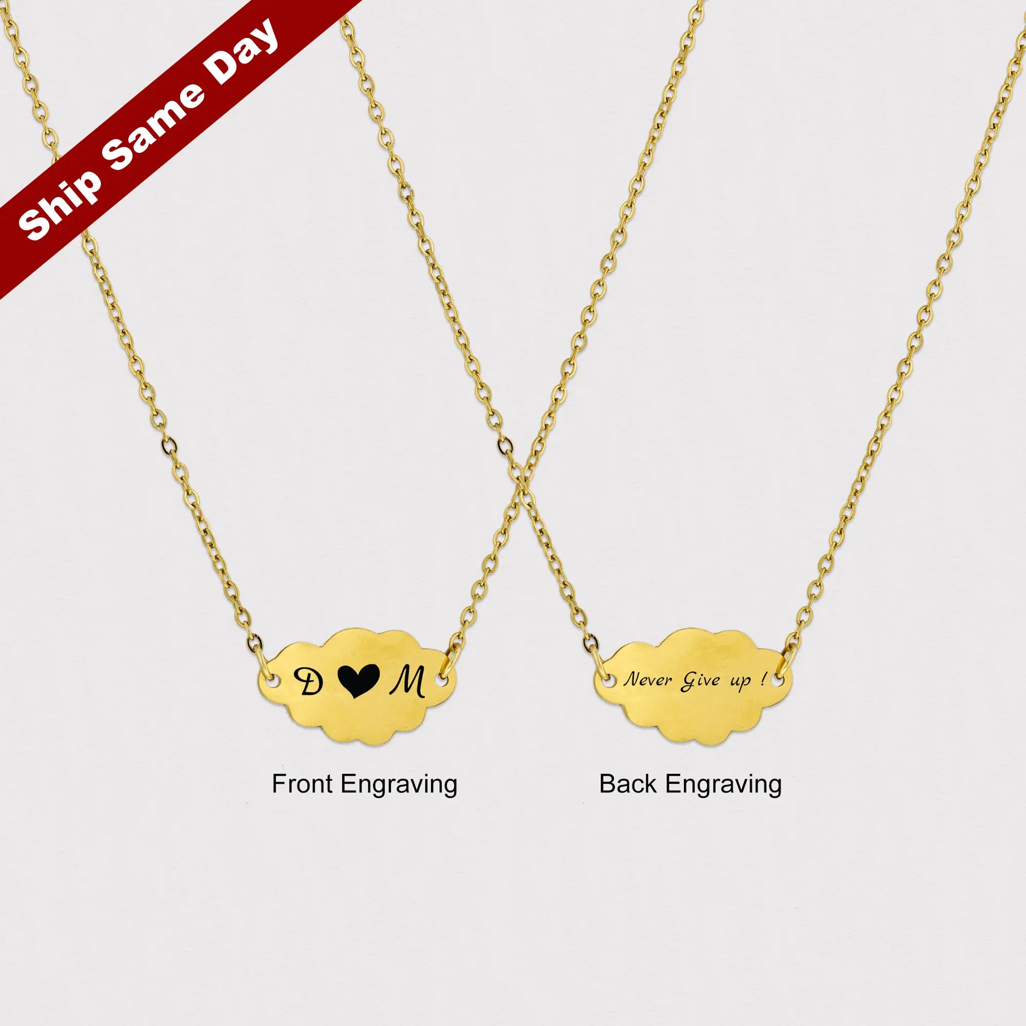 CloudShapedPersonalizedNecklace Cloud Shaped Personalized Necklace, Name Jewelry