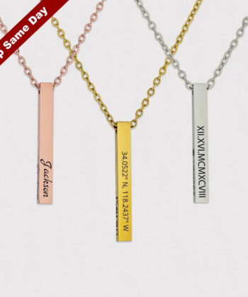 Coordinate Vertical Bar Necklace, Vertical Bar Pendant