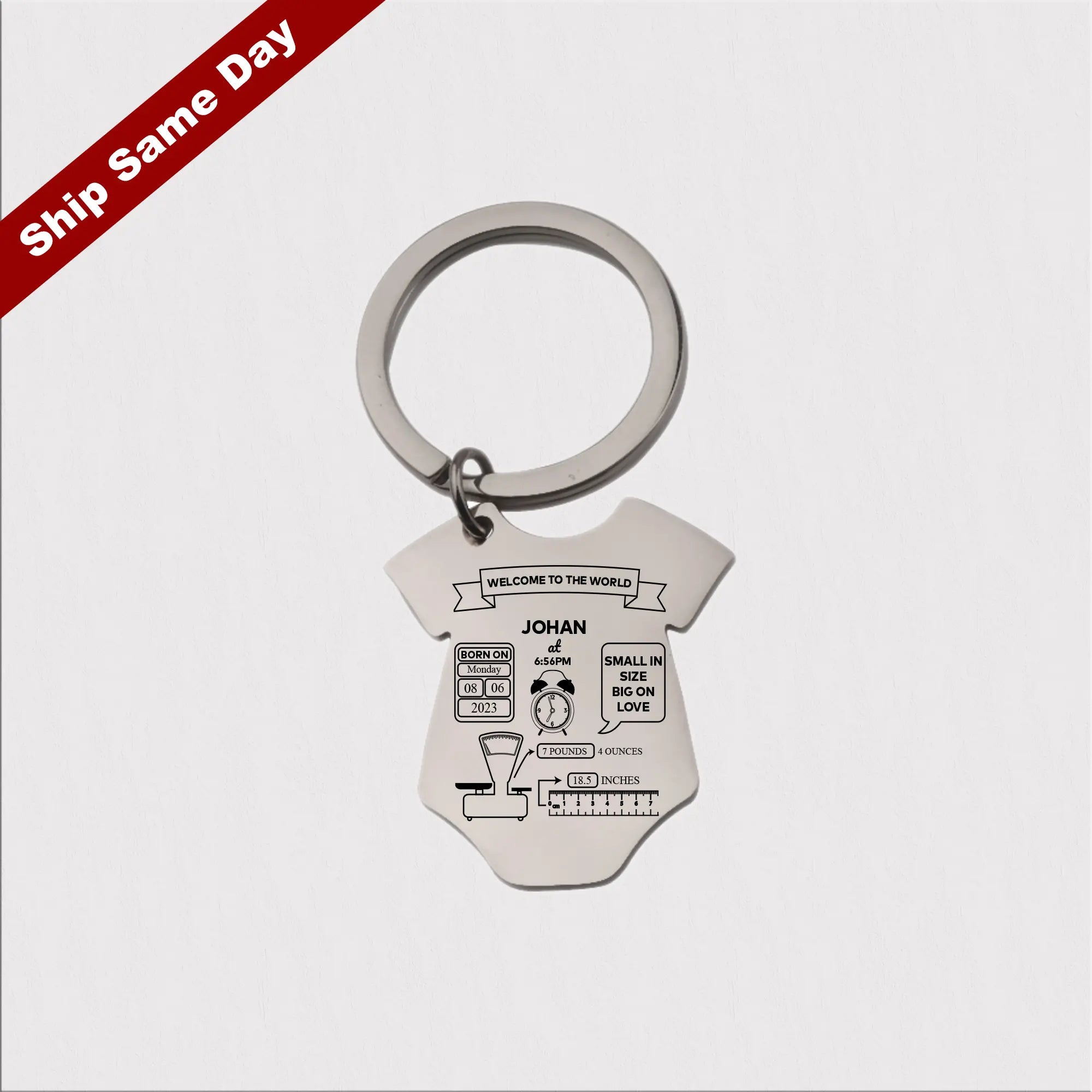 CustomNewBabyWeightTimeHeight Baby birth reminder, Baby stats gifts