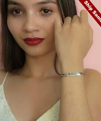 Engraved Medical Bracelets, Engraved Bar Bracelet