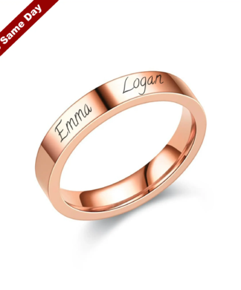 Initial Ring, custom date ring