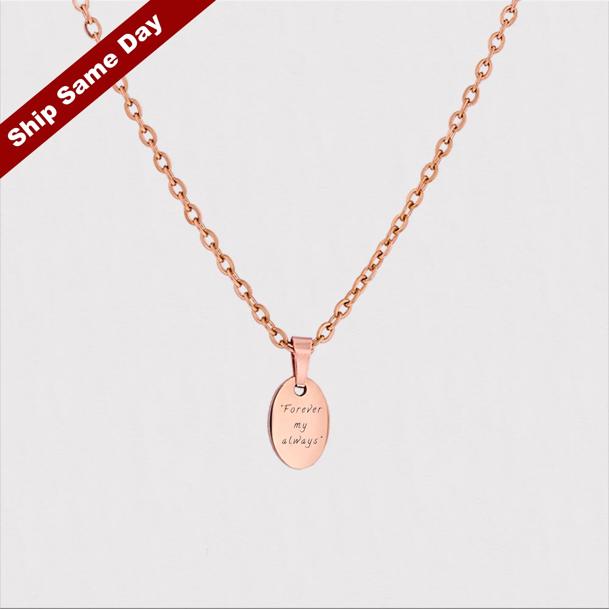 EngravedOvalNecklace Oval Pendant Necklace