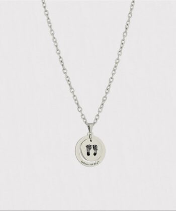 footprint necklace, baby footprint gift