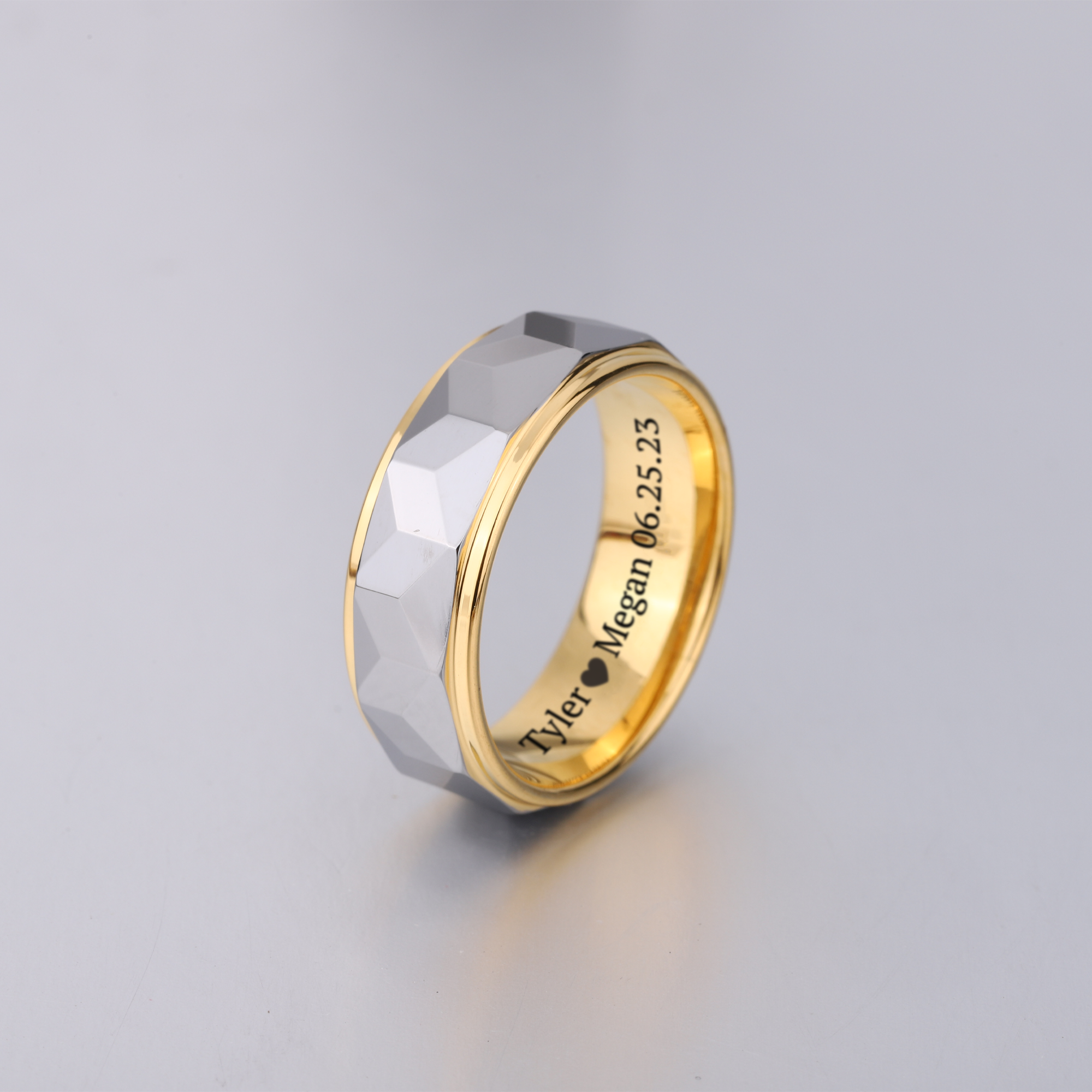 GiftForFiance promise ring for him, Tungsten ring