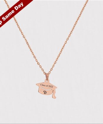 Graduation, Engravable Charm Necklace