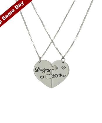 Heart Puzzle Name Necklace, puzzle heart jewelry
