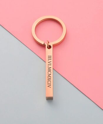 NewDriverGift 3D Bar Keychain, 4 Sided Keychain