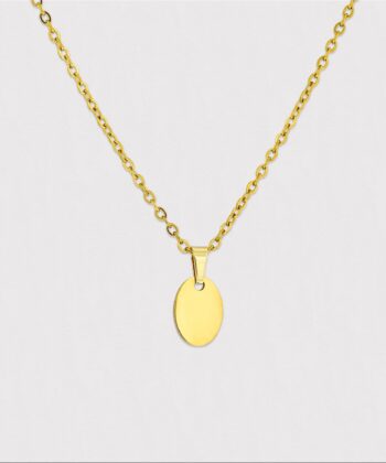 OvalEngravedNecklace Engraved Pendant Name Necklace
