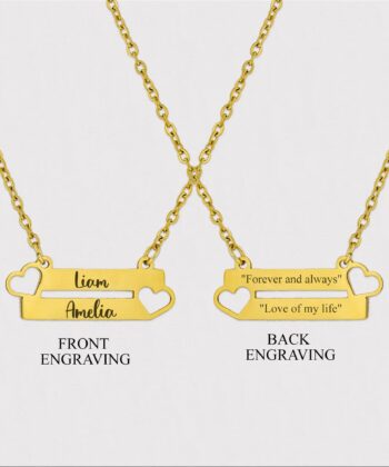 Perfectgiftforcouples Perfect gift for couples, necklace with two hearts