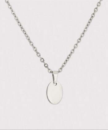 PersonalizedOvalNecklace sterling Silver Oval Necklace