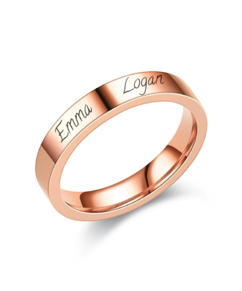 PersonalizedSterlingRing Dainty Rose Gold Ring, Gift for Him