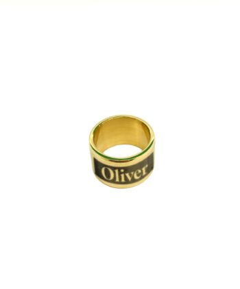 Dainty name ring for him