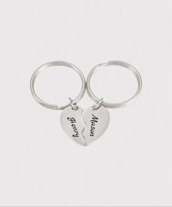 girlfriendkeychain engraved key chains, heart key chain