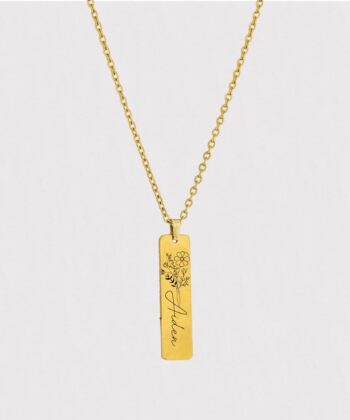 goldfillednecklace birth flower necklace for mom