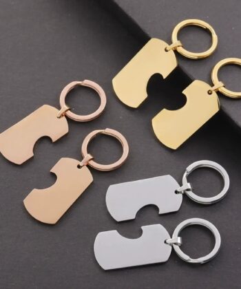 keychaingiftset Personalized 2 Pcs Matching Couple Keyring